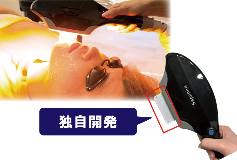 独自開発されたサファイアハンドル