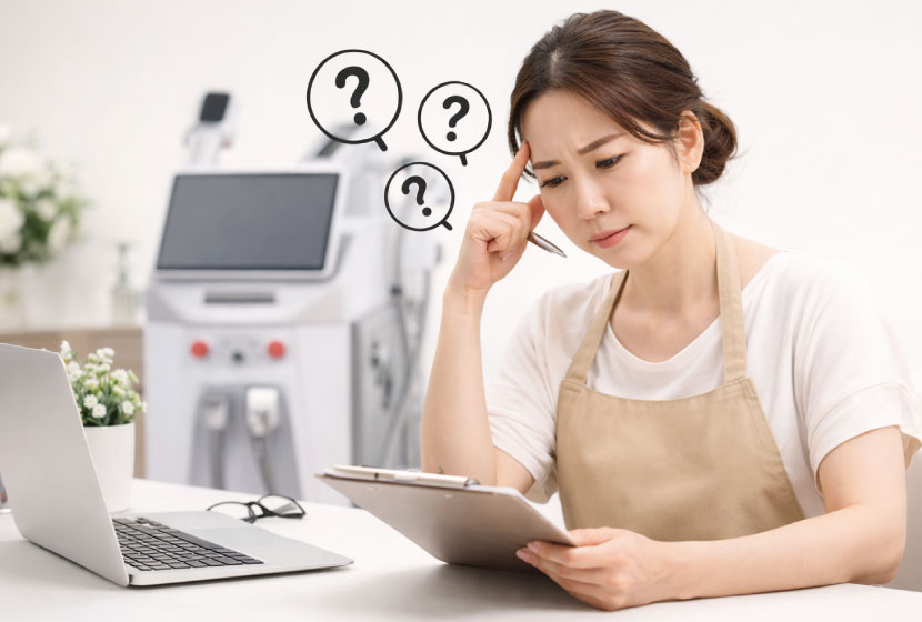 脱毛機の性能で悩むオーナー